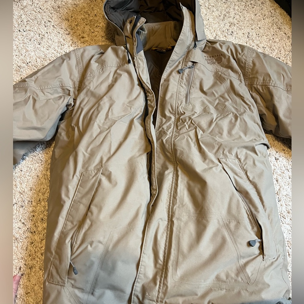 Mens down parka jacket